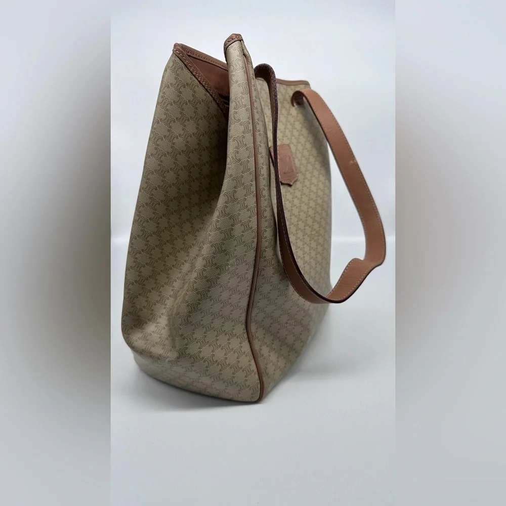 Vintage Celine Macadam Tote Bag Triomphe - Picture 6 of 12